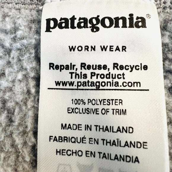 Patagonia Better Sweater Women’s Quarter Zip Grey Pull Over Sweater Size XS - Picture 11 of 12